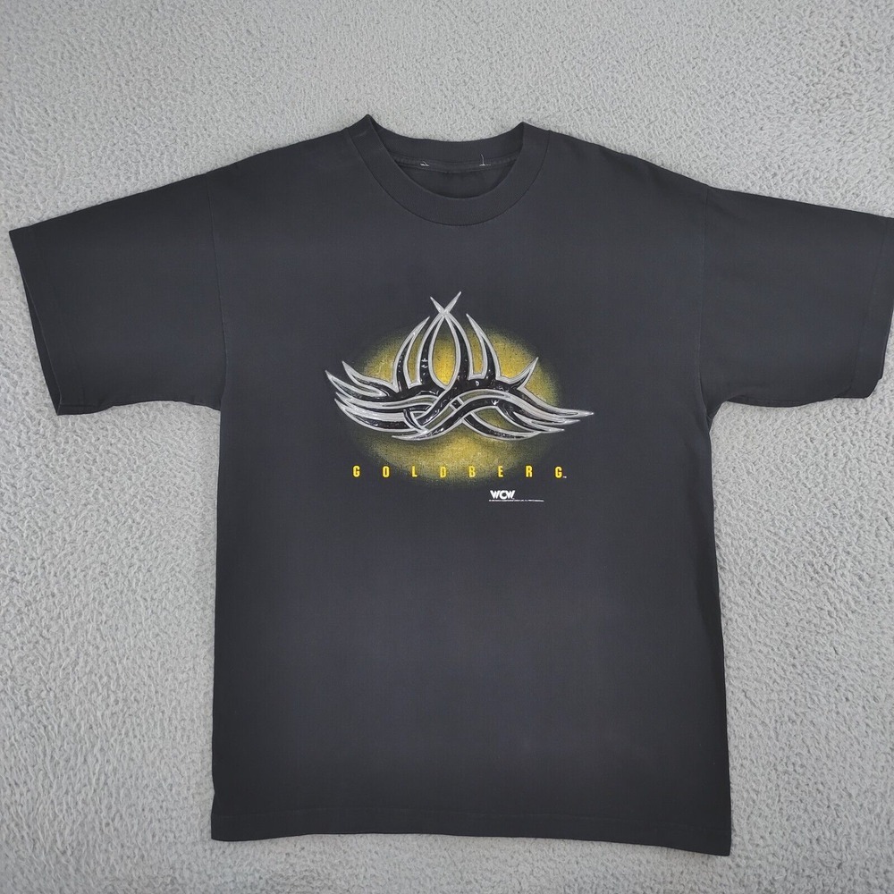 Vintage 90s 00s WCW WWF WWE NWO DX Wrestling Bill Goldberg T-Shirt Medium Black